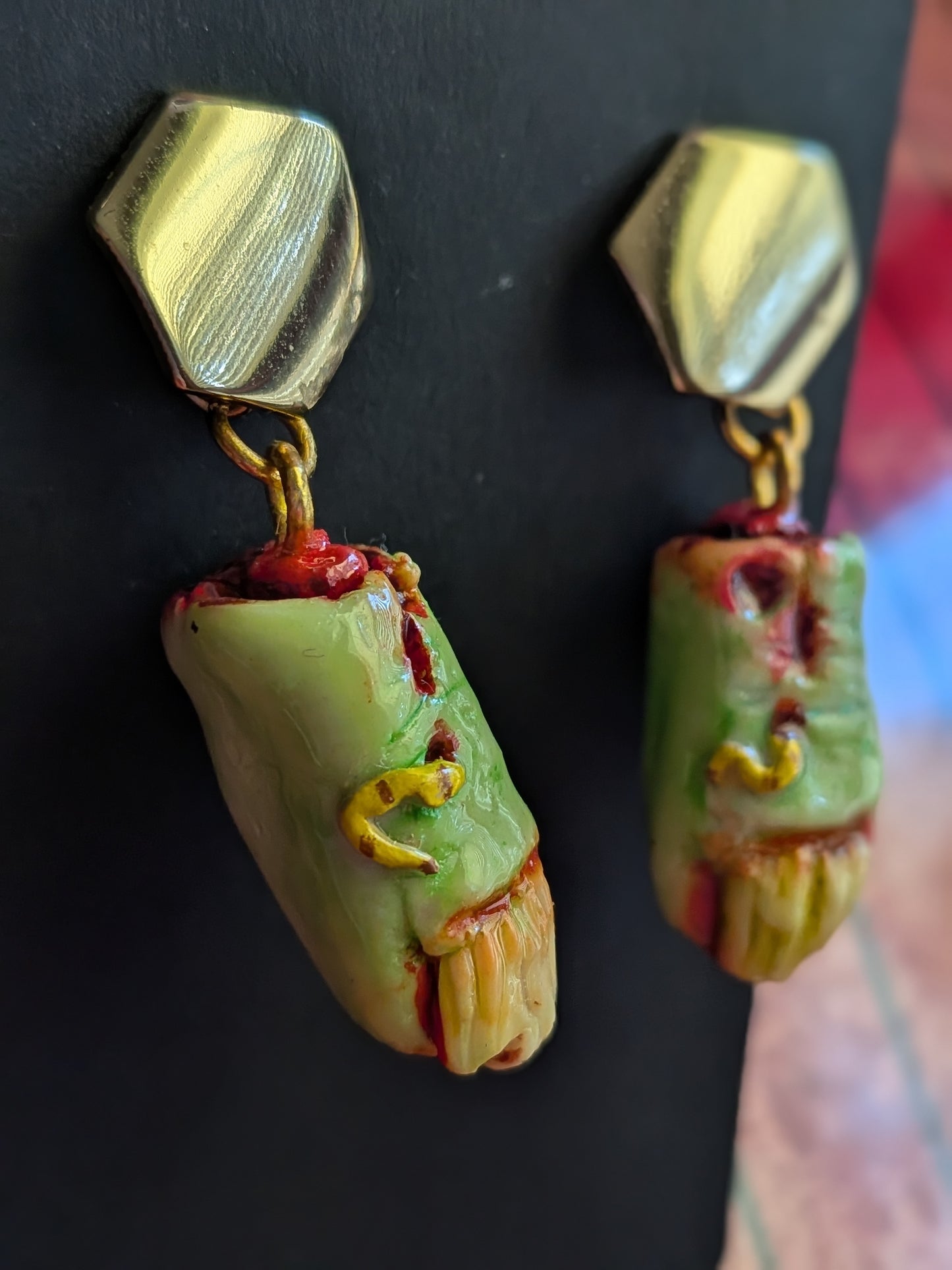 Zombie Finger Earrings | Handmade Halloween Jewelry