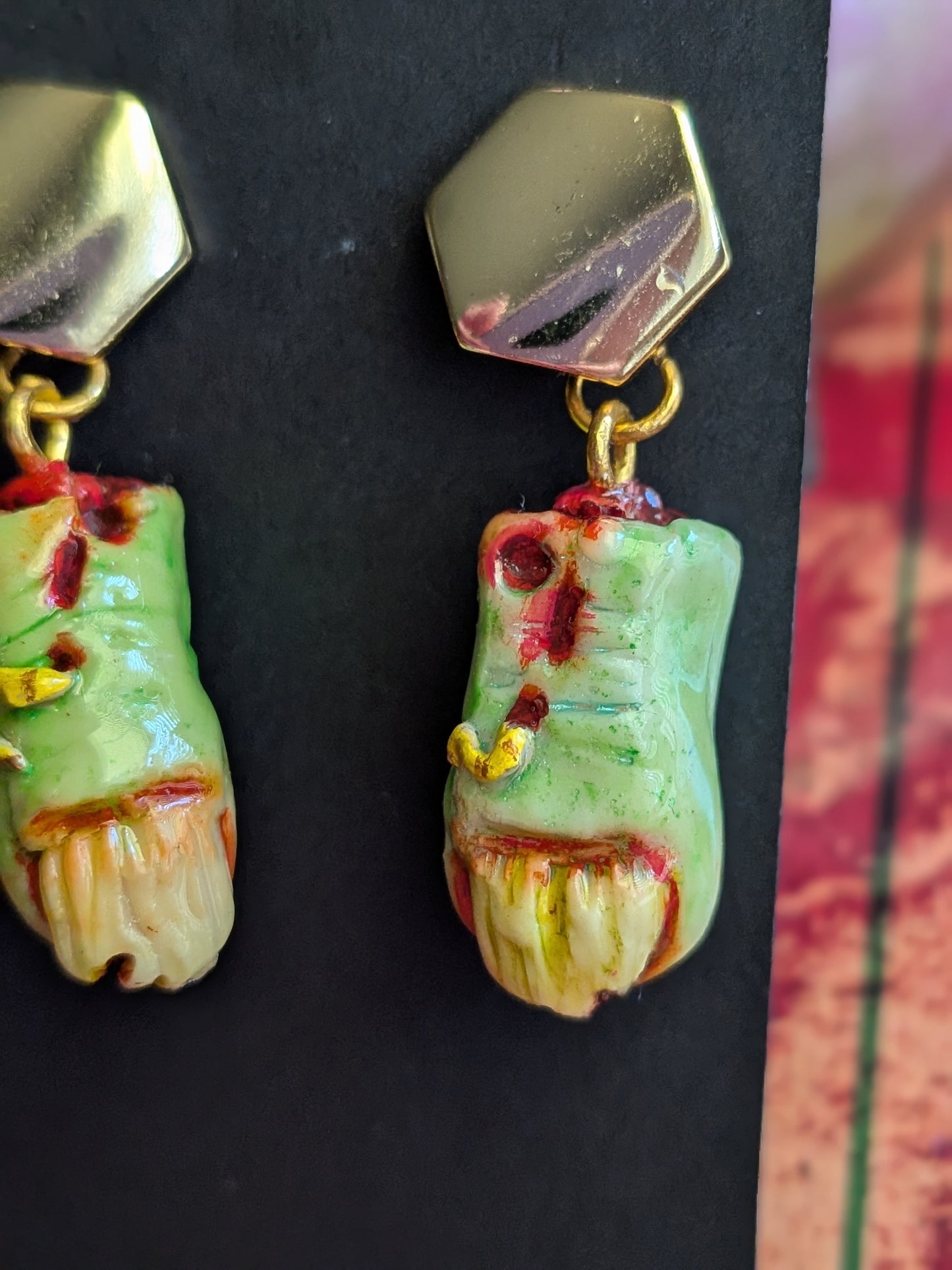 Zombie Finger Earrings | Handmade Halloween Jewelry